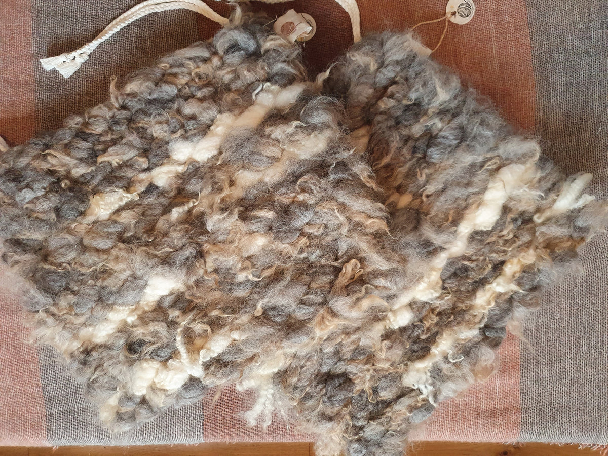 Brown/Grey and White Romney seat pad