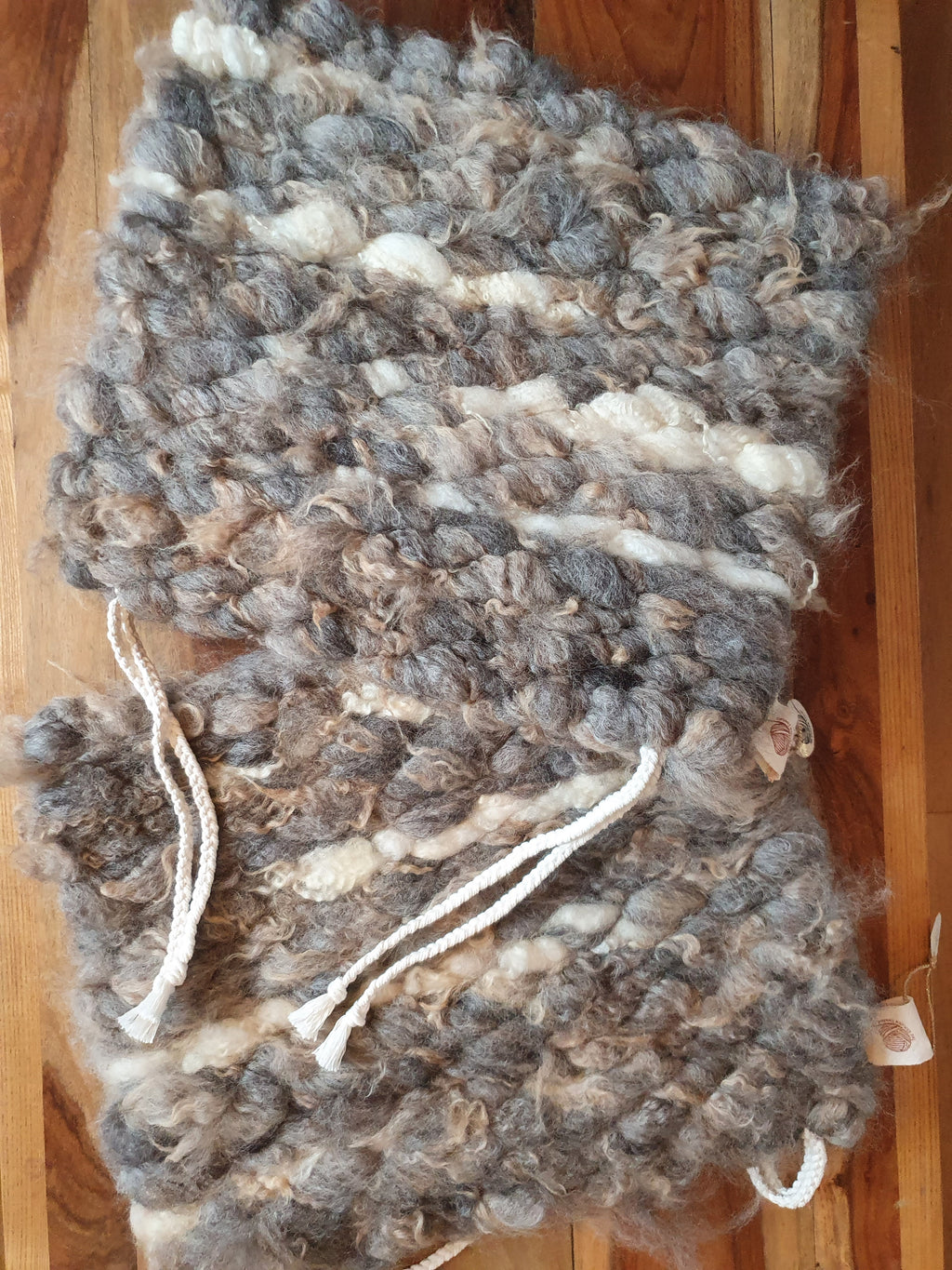 Brown/Grey and White Romney seat pad