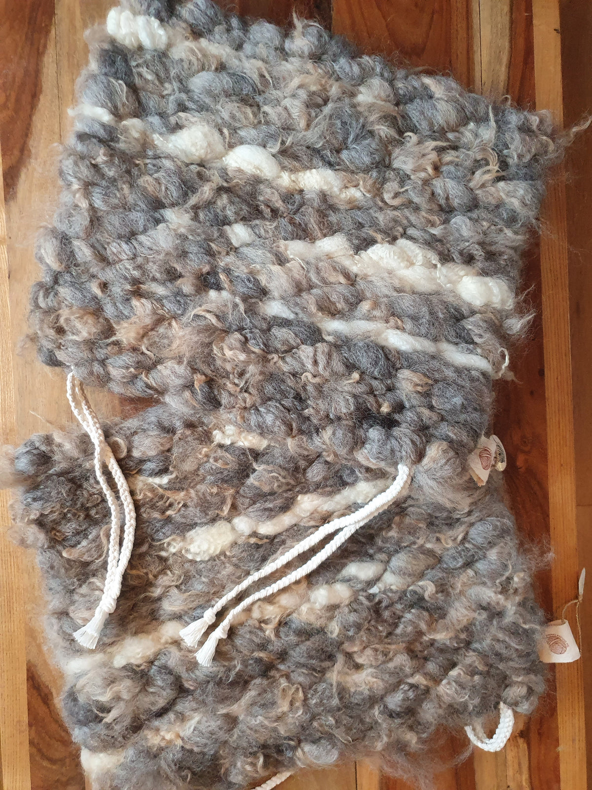 Brown/Grey and White Romney seat pad