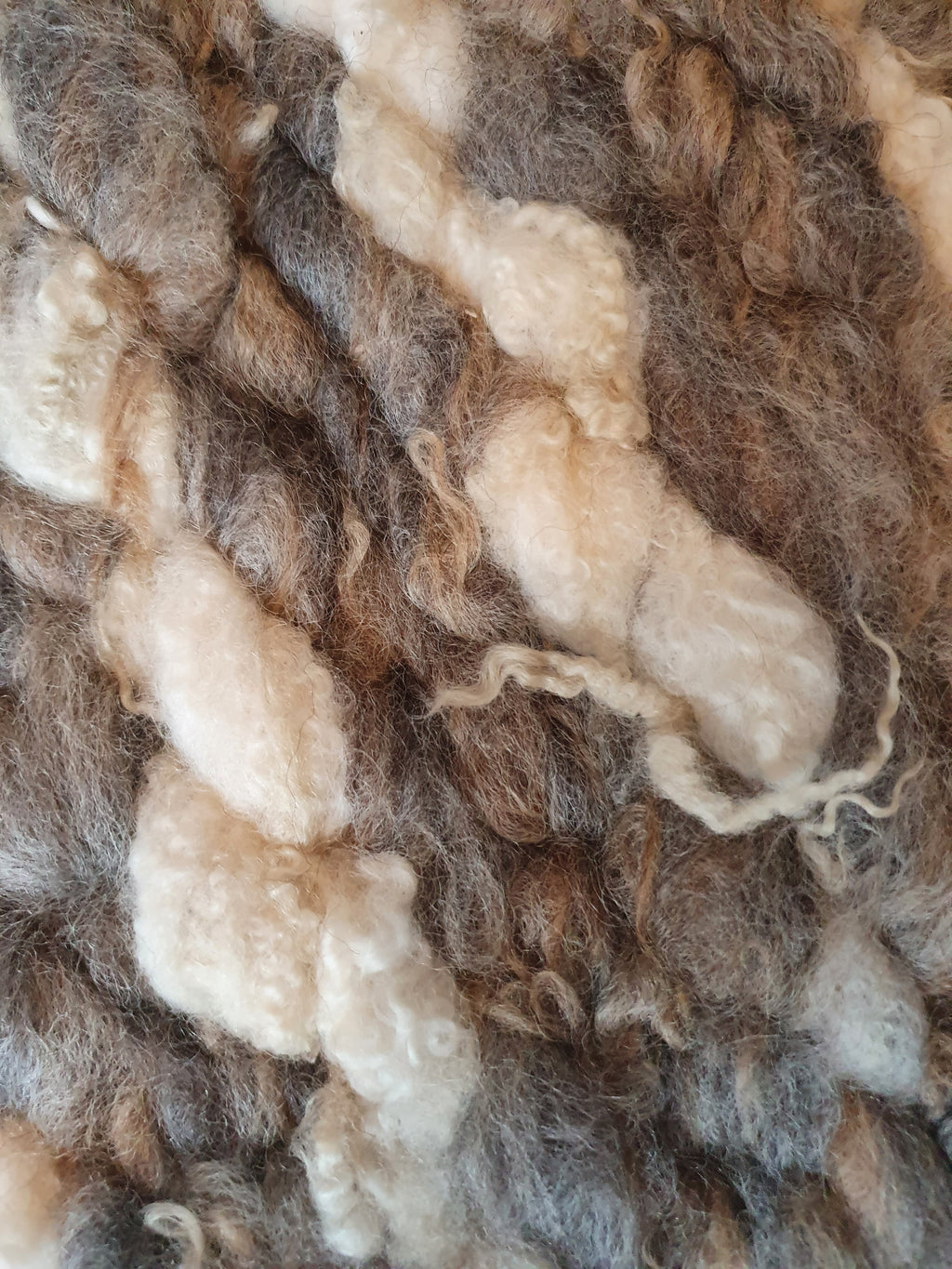 Brown/Grey and White Romney seat pad