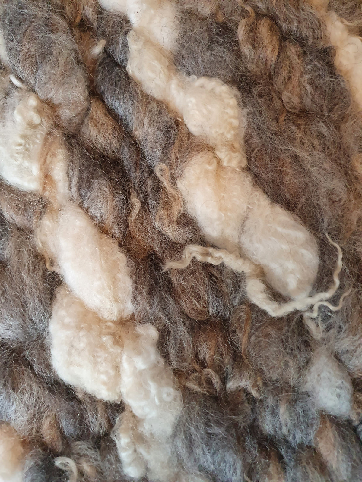 Brown/Grey and White Romney seat pad